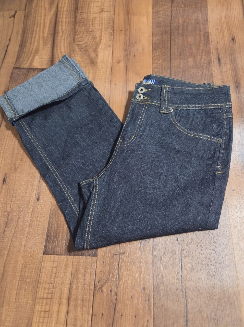 Angels Stylish Dark Blue Women’s Cropped Jeans. Sz 14 NWOT - Picture 8 of 8